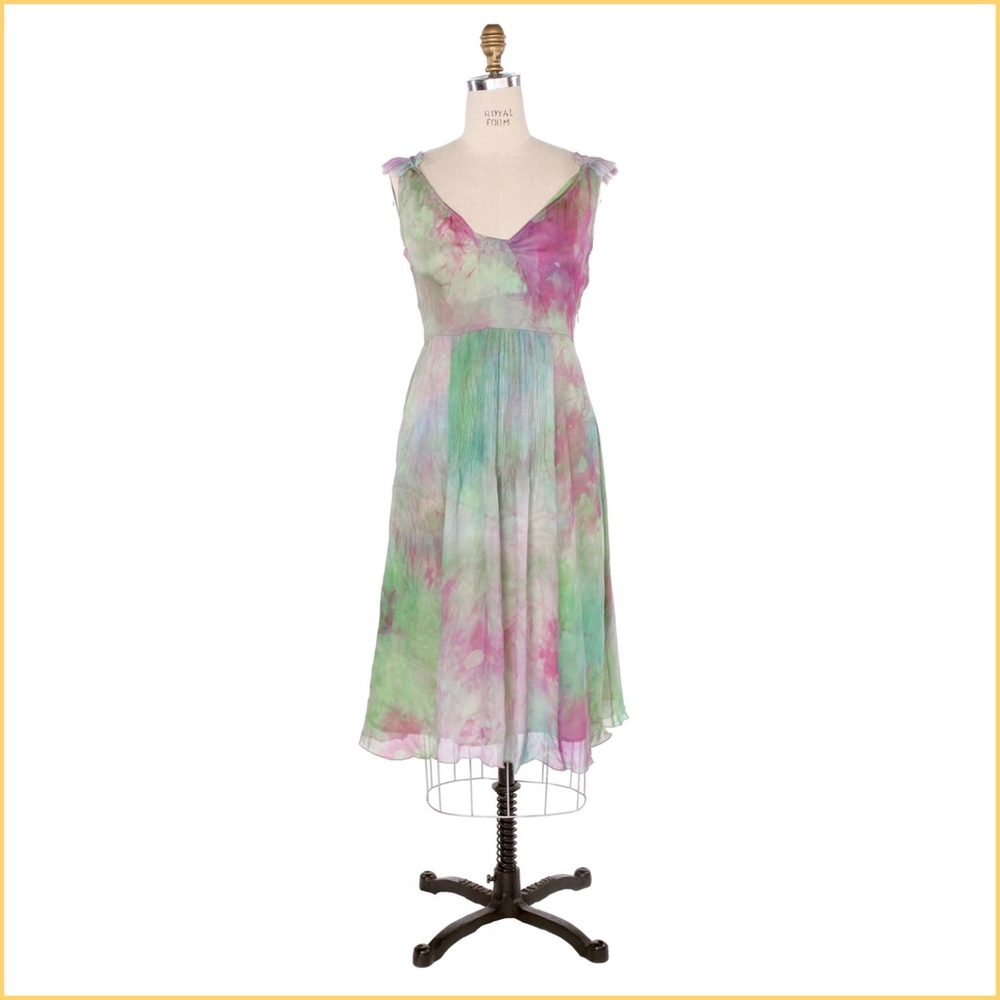 2005 Anthro “Watercolor Silk Dress” by C.C. Outlaw - Picture 2 of 16